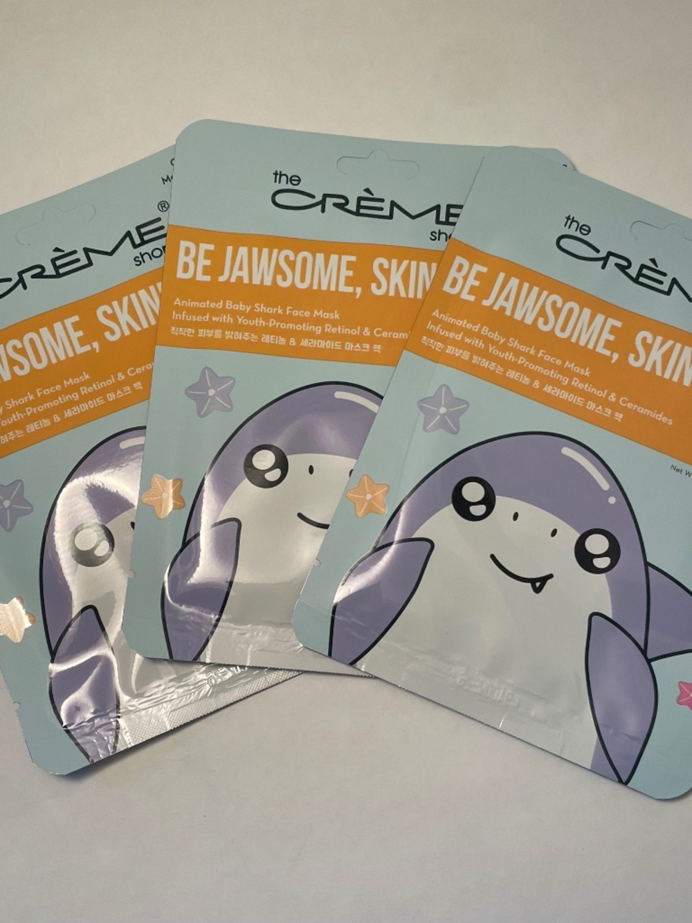The Creme Shop Be Jawsome, Skin! Set of 3 masks Retinol & Ceramides Baby Shark